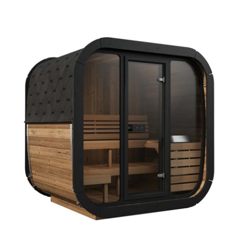 SaunaLife Model CL5G Outdoor Sauna Kit (Up to 4 Persons) Cube Luxury Series
