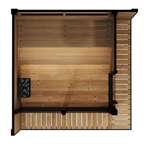 SaunaLife Model GL6 Outdoor Sauna Kit (Up to 6 Persons) Garden Luxury Series