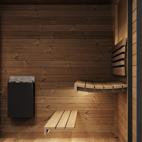 SaunaLife Model GL6 Outdoor Sauna Kit (Up to 6 Persons) Garden Luxury Series