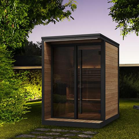 SaunaLife Model GL4 Outdoor Sauna Kit (Up to 4 Persons) Garden Luxury Series