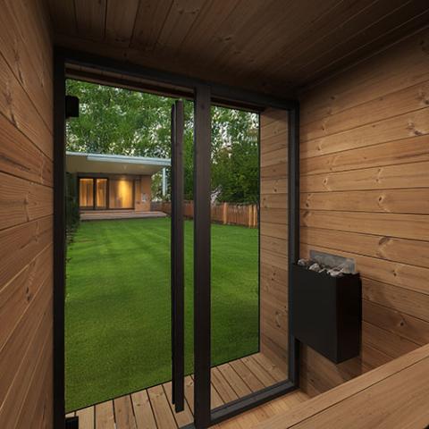 SaunaLife Model GL4 Outdoor Sauna Kit (Up to 4 Persons) Garden Luxury Series