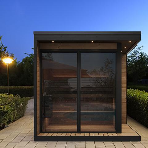 SaunaLife Model GL6 Outdoor Sauna Kit (Up to 6 Persons) Garden Luxury Series