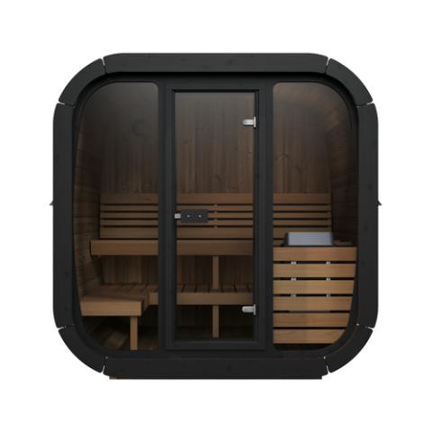 SaunaLife Model CL5G Outdoor Sauna Kit (Up to 4 Persons) Cube Luxury Series