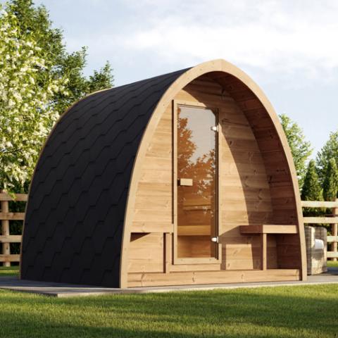 SaunaLife Model G3 Outdoor Sauna Kit (Up to 6 Persons) Garden Series