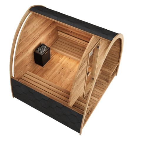 SaunaLife Model G3 Outdoor Sauna Kit (Up to 6 Persons) Garden Series