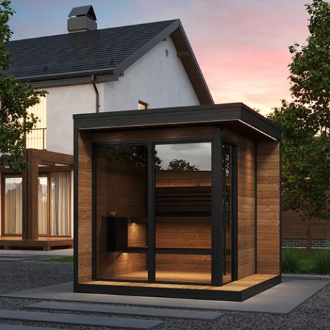 SaunaLife Model GL6 Outdoor Sauna Kit (Up to 6 Persons) Garden Luxury Series