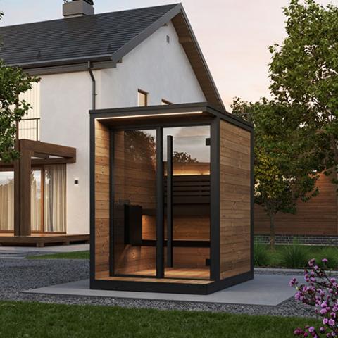 SaunaLife Model GL4 Outdoor Sauna Kit (Up to 4 Persons) Garden Luxury Series